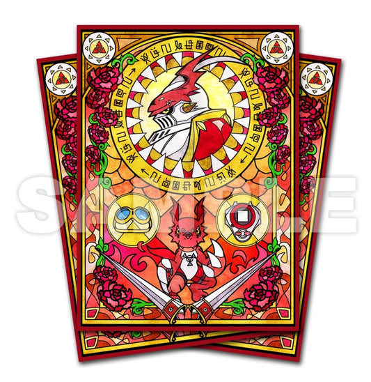 [Sleeves] Stained Glass Dukemon Gallantmon Guilmon Digimon
