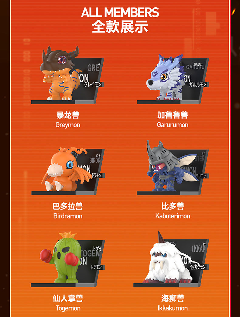 [Blind Box] POPMART Fridge Magnets Digimon 01 Display Figures 數碼寶貝冰箱貼系列手辦盲盒潮流玩具禮物擺件