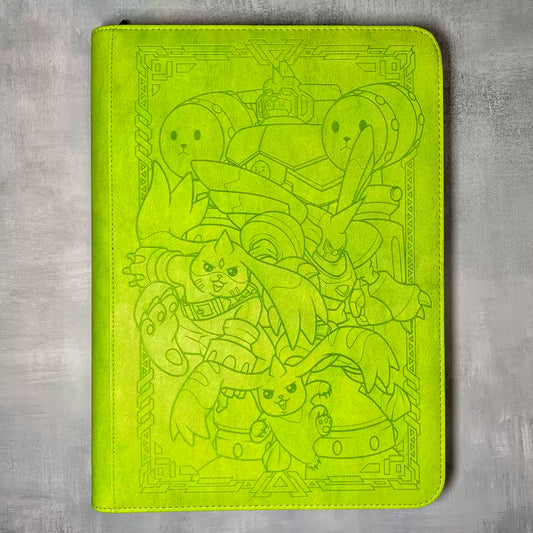 [Binder] - Terriermon Gargomon Rapidmon MegaGargomon Green 9-Slot slide in Binder with bag