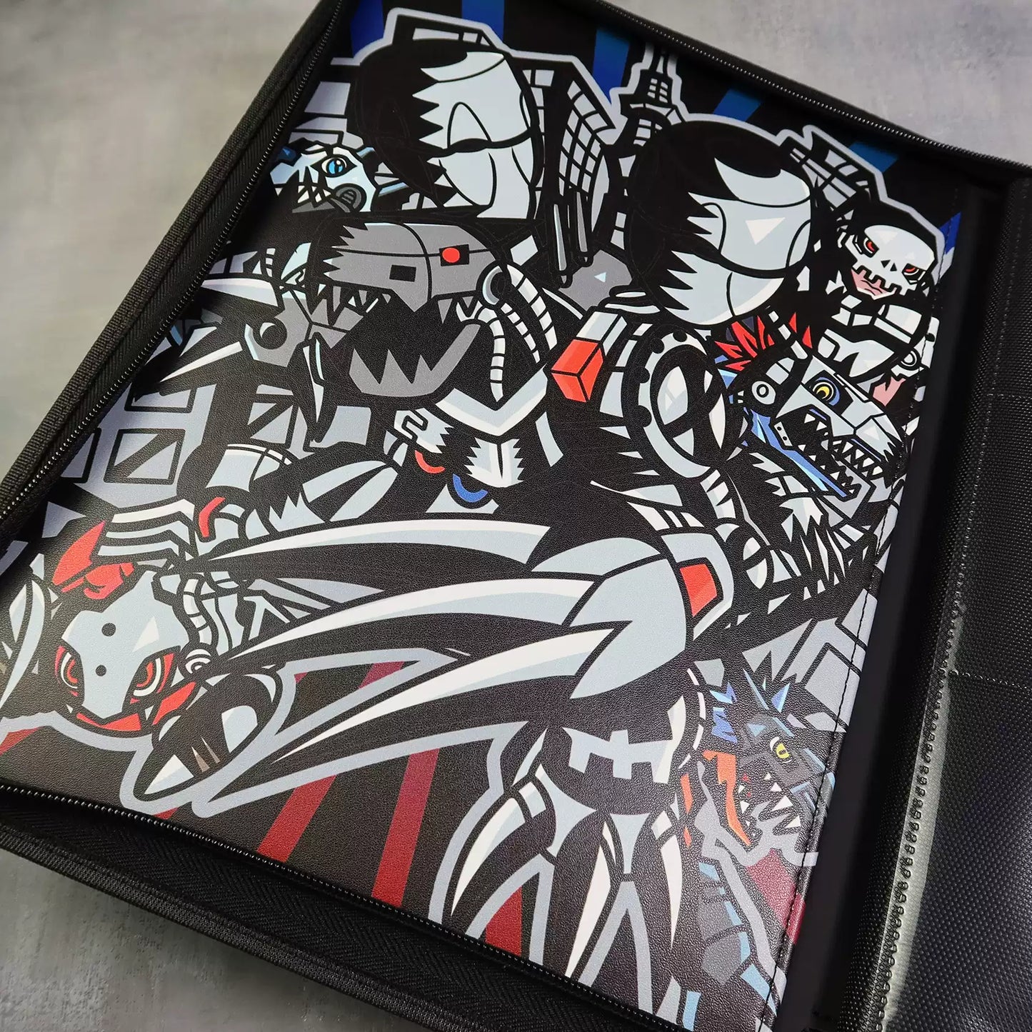 [Binder] - Machinedramon Mugendramon Grey 9-Slot slide in Binder with bag