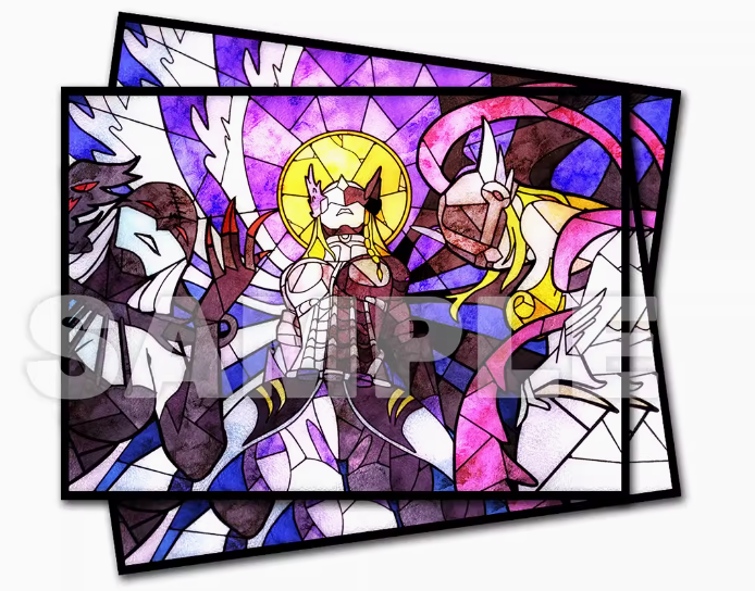 [Sleeves] Stained Glass Mastemon Angewomon LadyDevimon Digimon