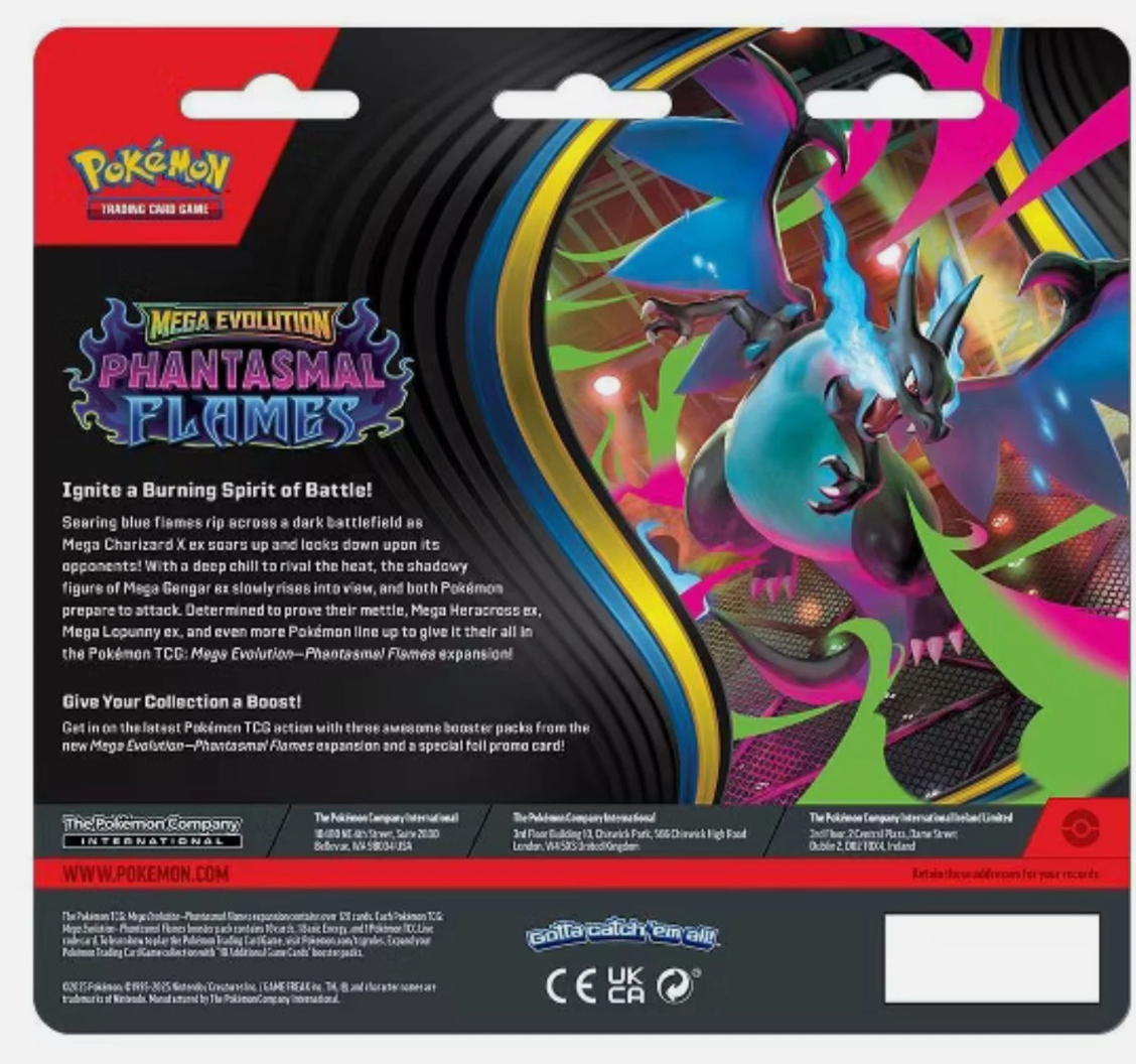 [Pre-order] English Pokemon 美版 Phantasmal Flames 3 Pack Blister 1 set of 2 (Sneasel+Weavile))