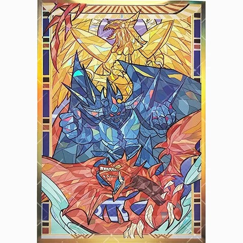 [Sleeves] Stained Glass Yu-Gi-Oh Three Egyptian Gods, Obelisk, Ra, Slifer