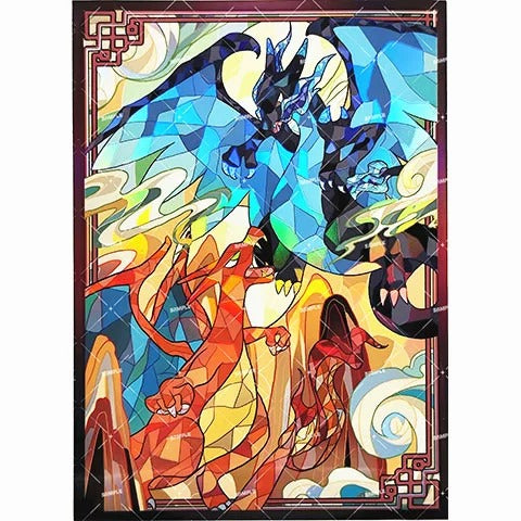 [Sleeves] Pokemon Mega Charizard X, Mega Charizard Y