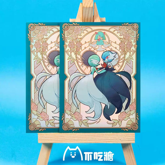 [Sleeves] Stained Glass Pokemon Ralts, Kirlia, Gardevoir, Shiny Mega Gardevoir