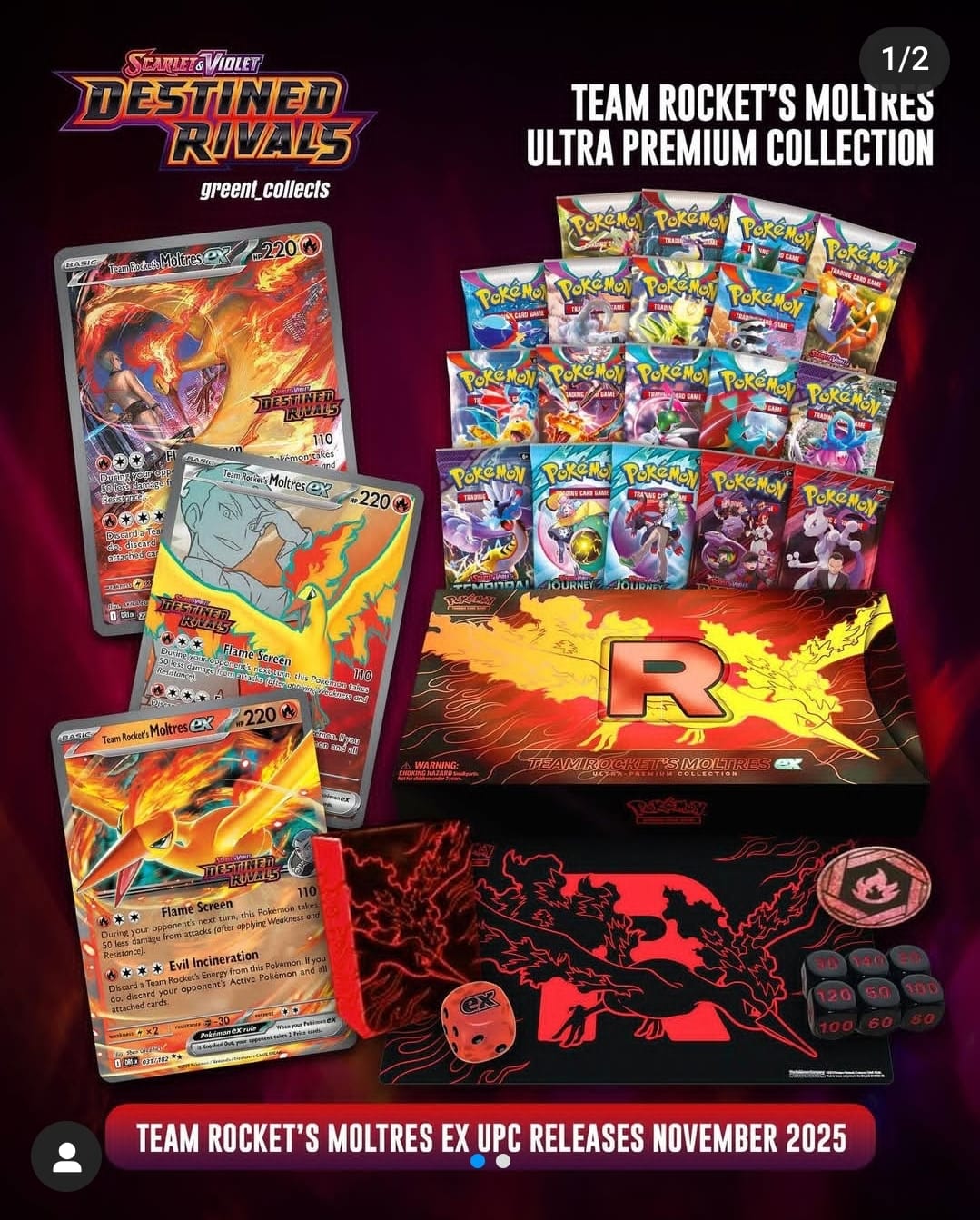 [Pre-order] English Pokemon 美版 Team Rocket's Moltres ex Ultra Premium Collection