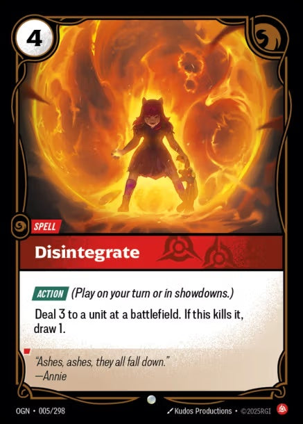 OGN-005/298 - Disintegrate（繁中）