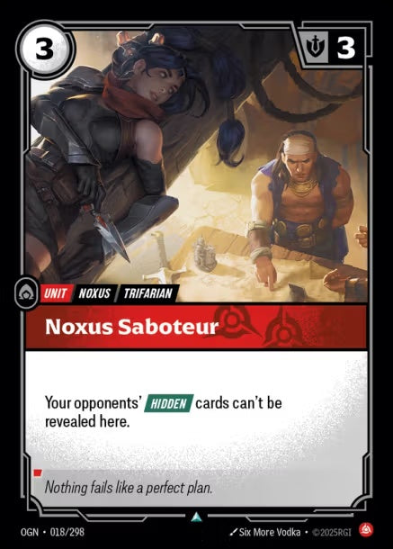 OGN-018/298 - Noxus Saboteur（繁中）