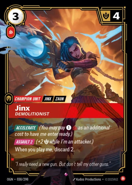 OGN-030/298 - Jinx, Demolitionist（繁中）