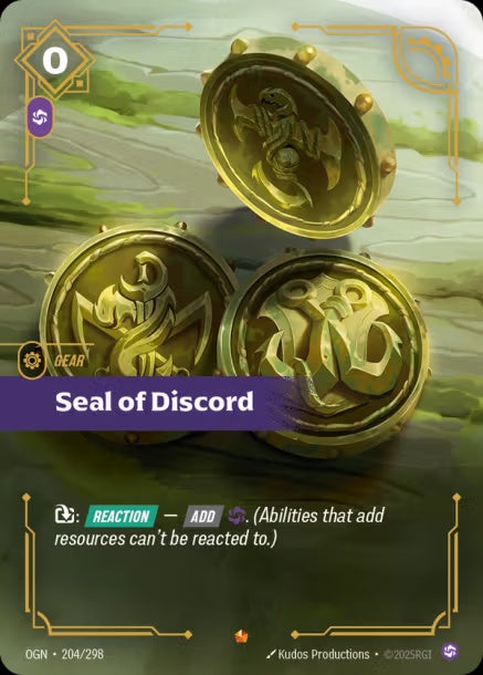 OGN-204/298 - Seal of Discord（繁中）