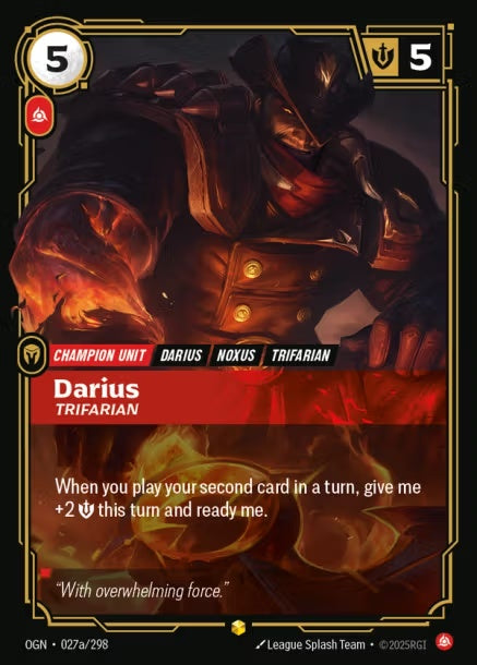 OGN-027a/298 - Darius, Trifarian（繁中）