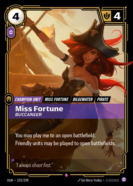 （繁中）OGN-193/298 - Miss Fortune, Buccaneer 好運姐-海盜