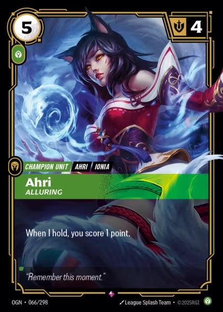 OGN-066/298 - Ahri, Alluring（繁中）