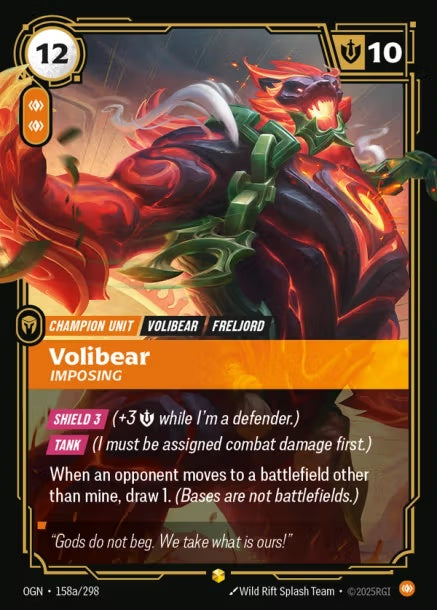 OGN-158a/298 - Volibear, Imposing（繁中）