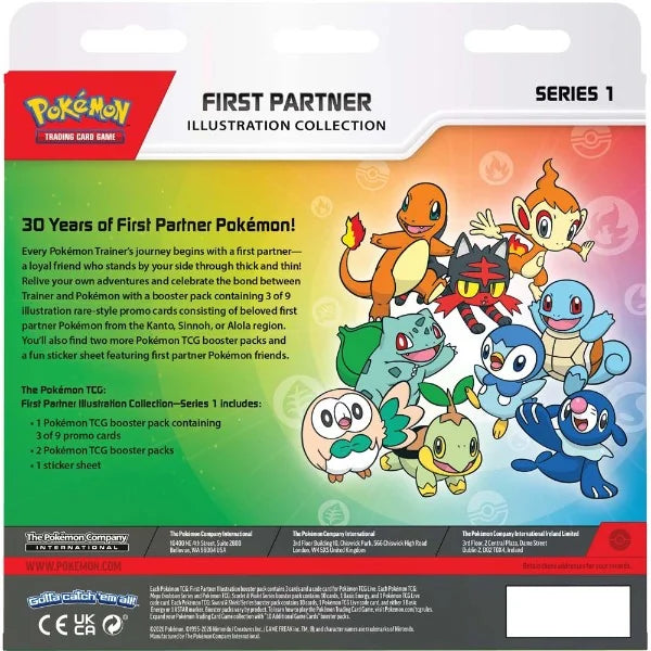 新品 英語版 First Partner series 1 BOX English Pokemon 美版First Partner Illustration Collection Series 1