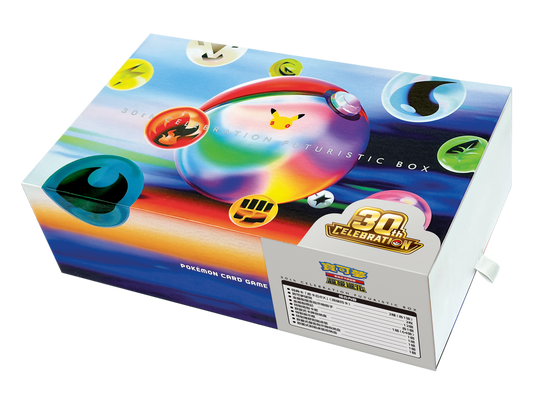 [Pre-order][M6aF] Pokemon Expansion Mega Evolution 30th CELEBRATION FUTURISTIC BOX - FURBOX (Traditional Chinese) [M6aF] 寶可夢集換式卡牌遊戲 超級進化 30th CELEBRATION FUTURISTIC BOX - FURBOX (繁中)