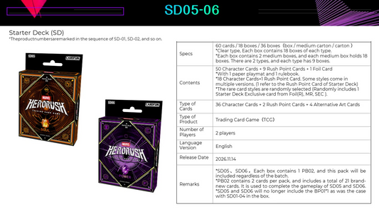 [Pre-Order] MARVEL TCG Starter Deck (SD05-06)