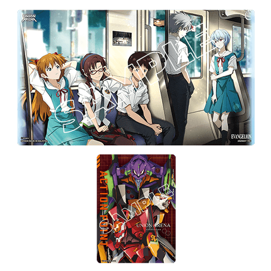 [Playmat] [File] UNION ARENA Playmat & Action Point Cards Set Evangelion: New Theatrical Edition JP BCG Fest 25-26 Bandai Fest