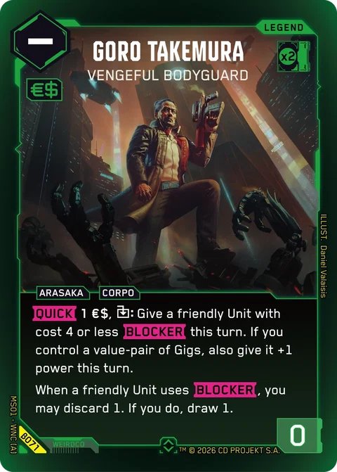 MS01-B071 Goro Takemura: Vengeful Bodyguard
