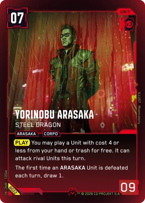 MS01-B022 Yorinobu Arasaka: Steel Dragon