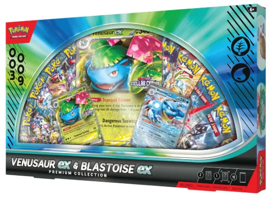 English Pokemon 美版 Pokemon Scarlet & Violet Venusaur EX & Blastoise EX Premium Collection