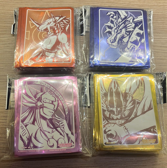 [Sleeves] Set 1 Card Sleeves 4 pack set (Wargreymon, MetalGarurumon, Angewomon, MagnaAngemon)
